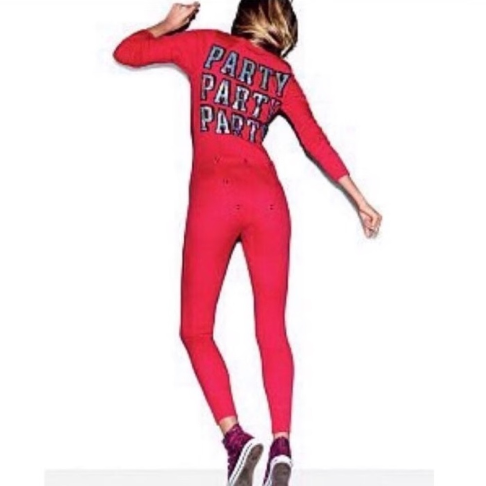 Pink VS party sequin onesie